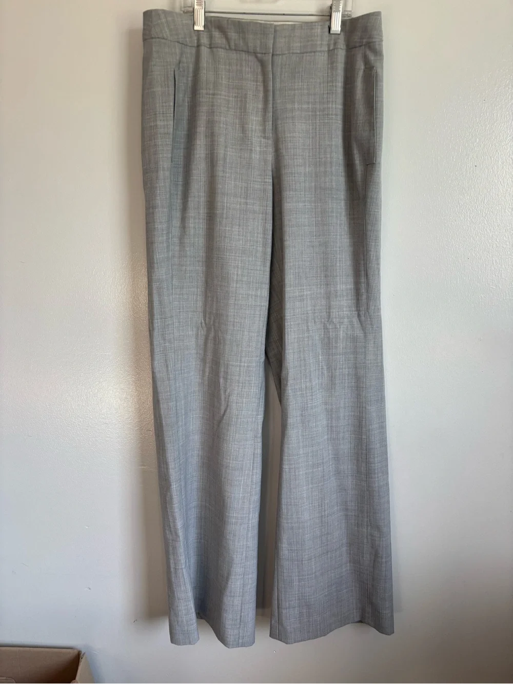 Y2K Body By Victoria Bridget Fit Grey Gray wide left Trouser work Pant size 10